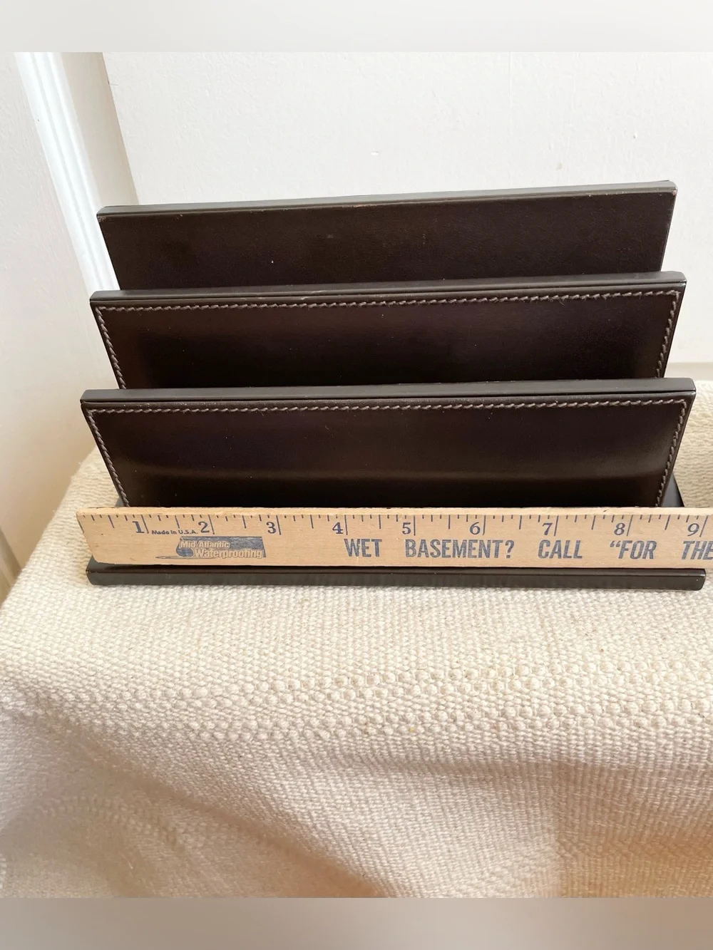 T Anthony Leather Letter Paper Organizer And Leather Pen Box ITALY